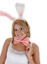 Instant Playboy Bunny Women's Costume Accessory Kit Ears Tail Bow Tie 3868