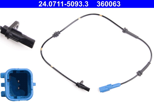 ATE 24.0711-5093.3 ABS Sensor FüR Peugeot CitroËN-image