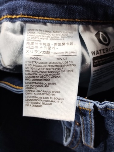 Levis 721 Women's Jeans Blue Sz 29 High-Rise Skinny Straight Stretch 26.5" Denim - Foto 4 di 13