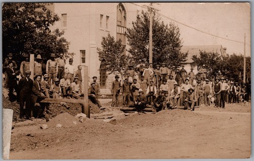 RPPC 1908 Souris Manitoba Methodist Church Completion Construction Crew x2 - Picture 2 of 5