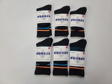 Bombas Black Socks With Colorful Print 6 PAIRS Size XS Fits Kids Size 1-6 NEW