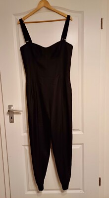 WIE NEU! DAMEN JUMPSUIT MAX MARA SCHURWOLLE SEIDE SCHWARZ ITALY 38 40 
