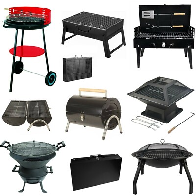 Klappgrill Feuerstelle BBQ Camping anthrazit Terrasse Party Garten Outdoor