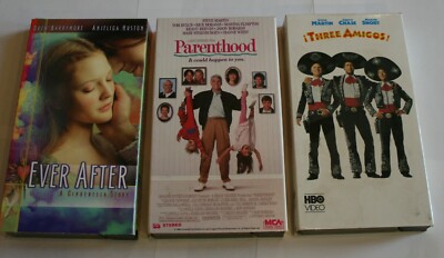 Ever After Cinderella Story - Parenthood - Three Amigos - VHS Tapes