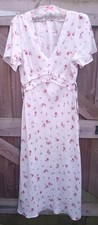 Vintage 30s/40s Style Floral Silky Maxi Tea Garden Party Dress 14