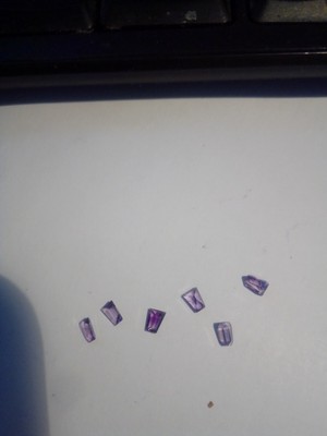 6 echte natürliche fancy cut purple amethyst ca. 3 x4 mm konisch