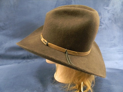 Alboum RODEO KING “Gus” 3XXX Brown Beaver Cowboy Hat Size 7 Long Oval Free Ship - Picture 3 of 9