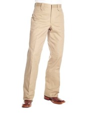 Circle S Western Pants Mens Snap Expandable Scalloped Khaki CP5705