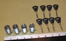 Abloy plug lock cylinders, qty. 4 w/ 8 working keys, for 1 price - New