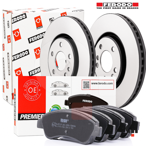 Kit BremsbeläGe Und -Scheiben Vorne Ferodo Citroen C2 C3 C4 Peugeot 208 2008-image