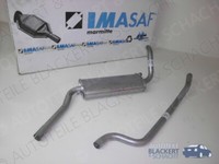 Imasaf Auspuffset Mitteltopf+Endrohr für Audi 80 1.6 D 40KW (81,85,B2) 9/1984-86