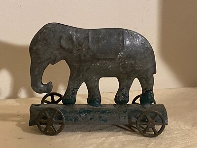 Antique Tin Toy Elephant Pull Floor Toy George Brown Fallows at-59 | eBay