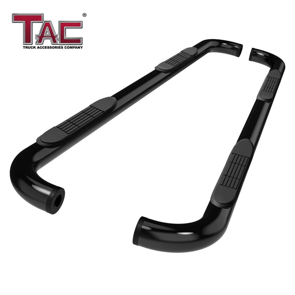 For 1995-1999 Chevy Tahoe/GMC Yukon 4 Door 3" Black Side Step Rails Nerf Bars - Image 2 of 4