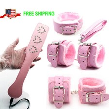 Adult Bondage Kit Sex Toys Handcuffs Flogger Spanking Ball Gag Neck Collar BDSM