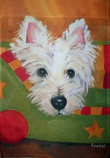 WESTIE POISE GARDEN FLAG FREE SHIP USA