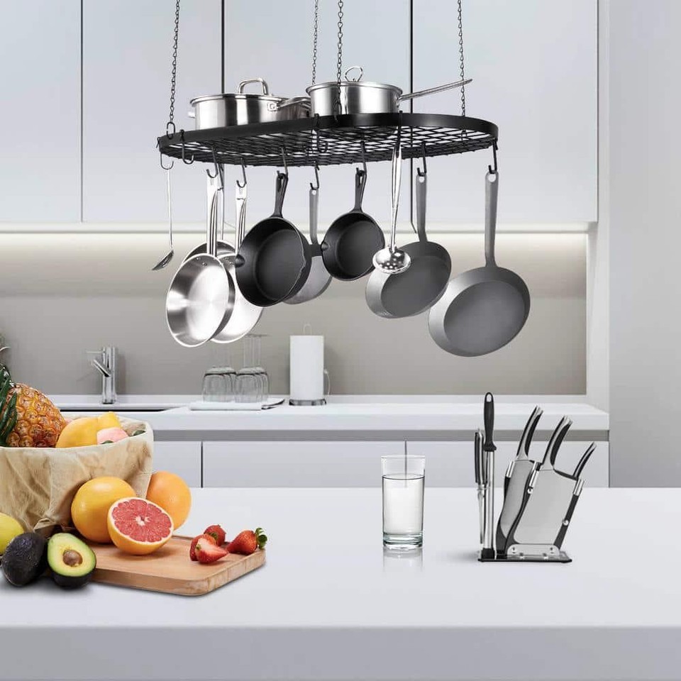 VEVOR Pot Rack Hanging Ceiling Mount 32