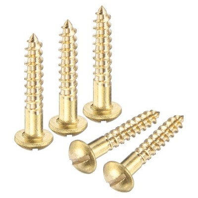 20 brass screws round head M3x18mm, for general use