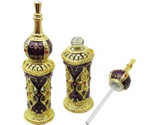Moroccan Minaret Perfume Bottle, 12ml, Purple