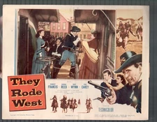 They Rode West Lobby Card Donna Reed Philip Carey Western Drama