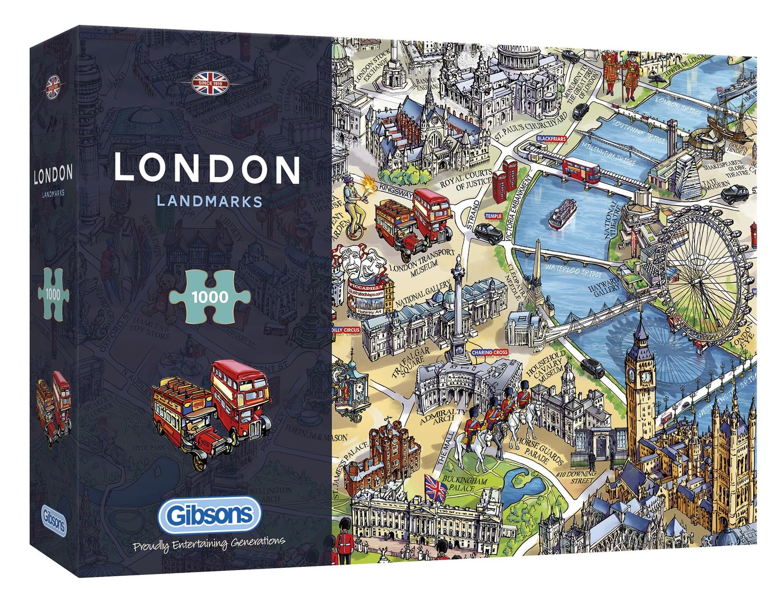 Gibsons London Landmarks 1000 Piece Jigsaw Puzzle for 1000,