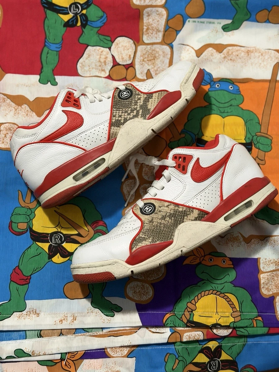 Nike Stussy x Air Flight 89 SP Low Habanero Red for Sale