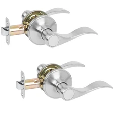 HOSOM 2-Pack Interior Door Handles, Passage Door Handles, No Locking Door Han...