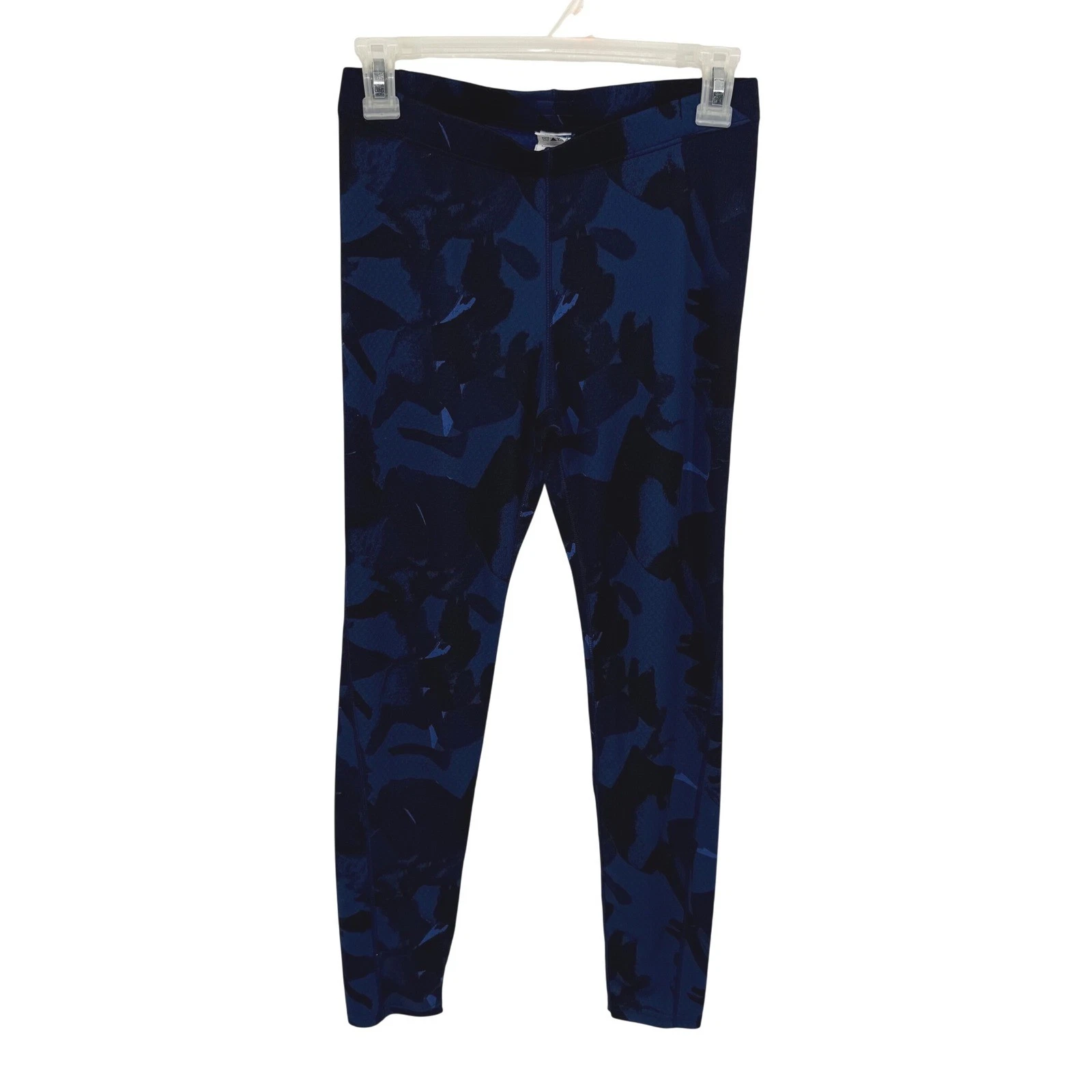 Patagonia Blue Black Base Layer Performance Leggings Women S/M Active Outdoor