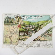 Glashütte - Uhrmacher Schule mit Drogerie und Lange Denkmal