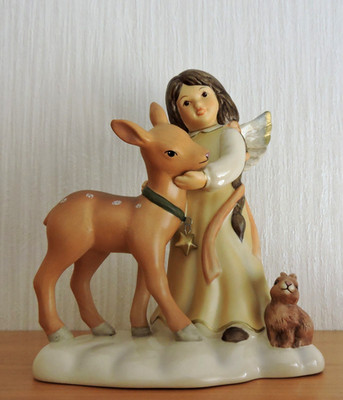 Goebel  Engel mit Reh und Hase  ''Mein Kleiner Kamerad''