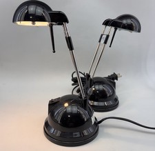 ONE IKEA Espressivo Black Telescopic Halogen Desk Lamp Work Light Hobby Vtg