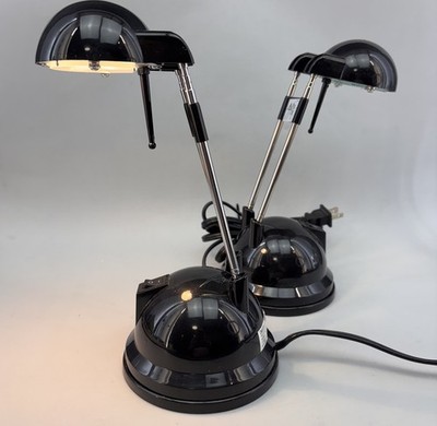 ONE IKEA Espressivo Black Telescopic Halogen Desk Lamp Work Light Hobby Vtg