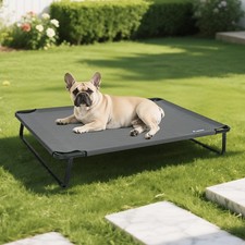 Cooling Elevated Dog Bed, Raised Outdoor Dog Bed Waterproof Pet Beds Cots Sta...