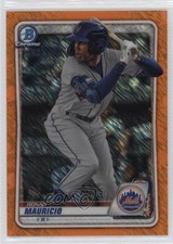 2020 Bowman Chrome Prospects Orange Shimmer Refractor /25 Ronny Mauricio t5p