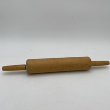 Vintage Wood Rolling Pin Handles Farmhouse Country Primative Wooden 17"