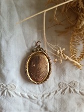 Antique Late Victorian / Edwardian 9ct Gold Back & Front Double Photo Locket 