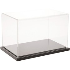 Plymor Clear Acrylic Display Case with Black Base, 8" W x 5" D x 5" H