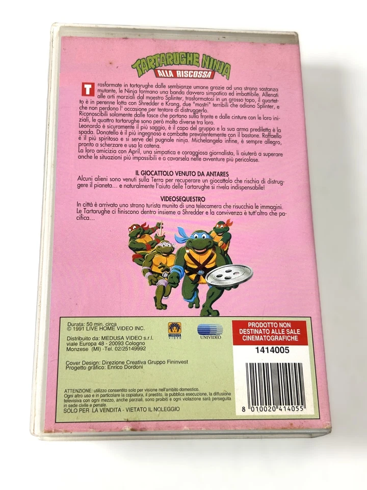 Tartarughe Ninja - Alla riscossa vol. 2 - VHS : Bim Bum Bam - Video DEL 1987 - Immagine 3 di 4