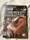 Bandai Mobile Suit Gundam Federation Zeon PS2 Action T NTSC 2001 Manual