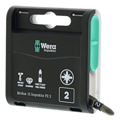 Wera Bit-Box 15 Impaktor PZ2 x 25 mm 15er Box - 10 Stück - 05057763001