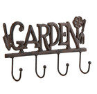 Hierro Fundido Gancho de la Pared Vintage Armario - para Jardín 30x16, 5x5 CM