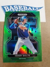 2022 Prizm Draft Picks Henry Bolte Lime Green Prizm #65/75 Athletics RC #PDP56