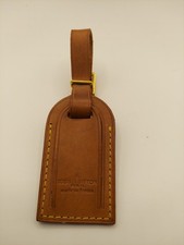 Authentic LOUIS VUITTON Vachetta Leather Luggage Tag