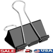 Extra Large Binder Clips 10 Pack Jumbo Steel Clamps Rust Resistant Paper Clips