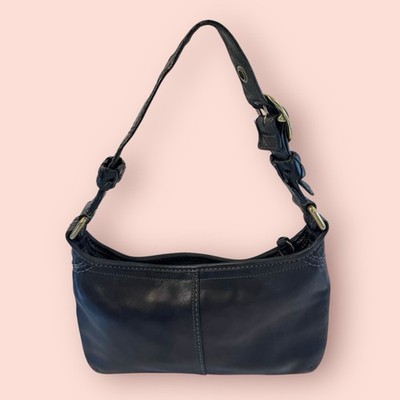 COACH Y2K Vintage Bleecker Laced Small Hobo Black Leather Shoulder