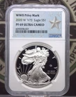 2020 "W" Proof American SILVER Eagle *V75* Privy $1 NGC PF69 UC #007 ECC&C, Inc.