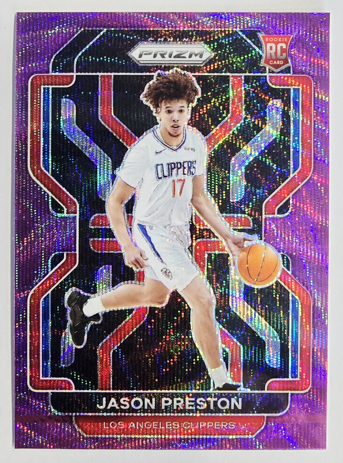 2021-22 Panini Prizm #327 Jason Preston Purple Wave RC Rookie Clippers 🟣🌊