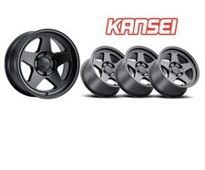 17 Kansei Matte Black Wheels 17x8.5 5x127 5x5 0mm Set 4 Fit Jeep Method Fuel