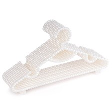 10 Pieces Plastic Heavy Duty Pearl Hangers. Bride Hanger for Wedding Dress. B...