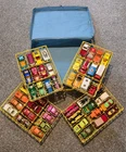 1970's MATCHBOX LESNEY CARRY CASE FULL OF COLLECTORS CARS MATCHBOX CORGI