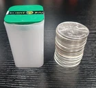 roll of 20 - 1 oz silver american eagle coins, mixed years